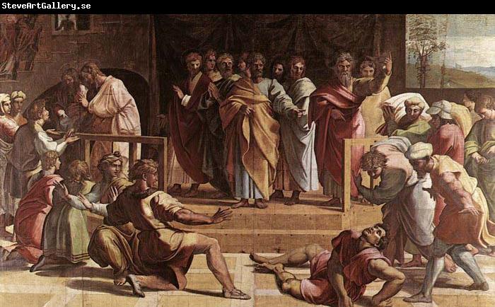 RAFFAELLO Sanzio The Death of Ananias